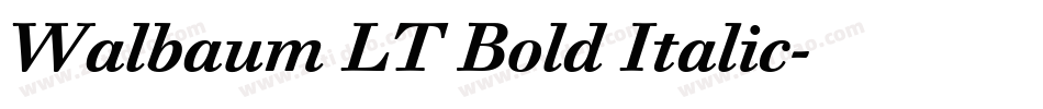 Walbaum LT Bold Italic字体转换